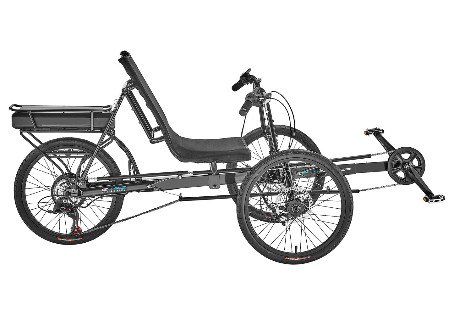 Electric Recumbent Tadpole Trike by Sun bikes